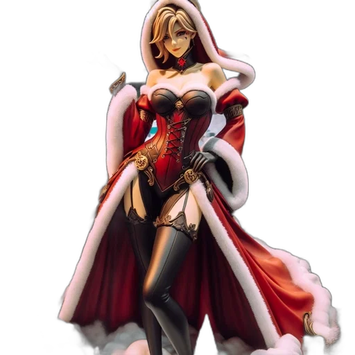 dress, concept art, fantasy art, comic book art, 3d render, elaborate, figure, woman transparent PNG cut-out