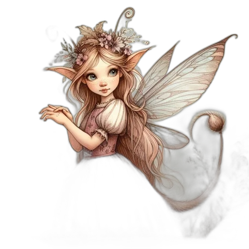 creature, fantasy art, concept art, watercolor, photorealistic, pastel, earth tones, golden transparent PNG cut-out