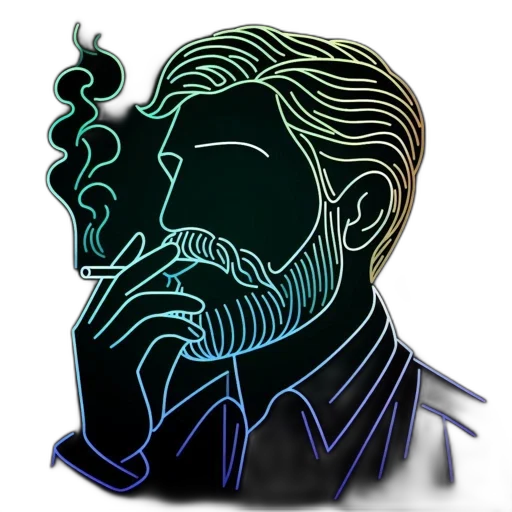 face, staff, mask, jacket, pixel art, cartoon, cyberpunk, concept art transparent PNG cut-out