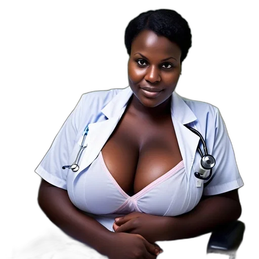 staff, photorealistic, female, healthcare, professional, white, uniform, stethoscope transparent PNG cut-out
