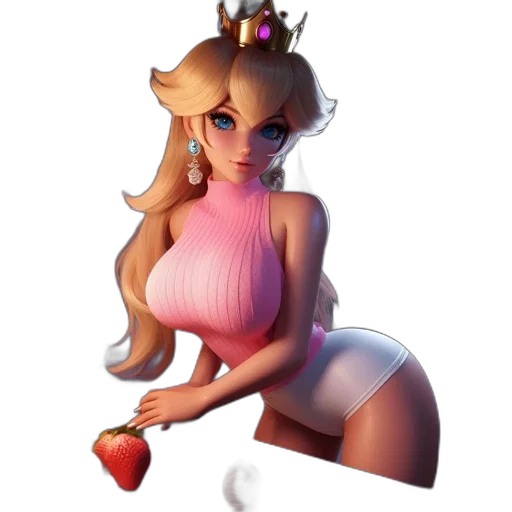 dress, crown, staff, concept art, fantasy art, 3d render, pixel art, pastel transparent PNG cut-out