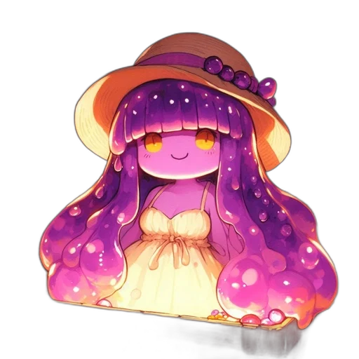 hat, dress, creature, staff, pixel art, concept art, watercolor, fantasy art transparent PNG cut-out