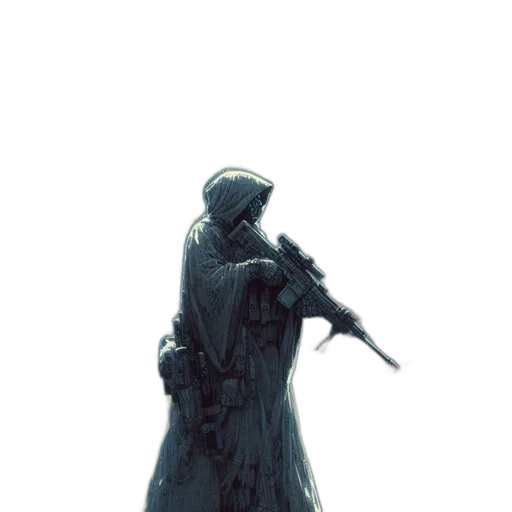 weapon, sword, staff, dress, concept art, fantasy art, cyberpunk, comic book art transparent PNG cut-out