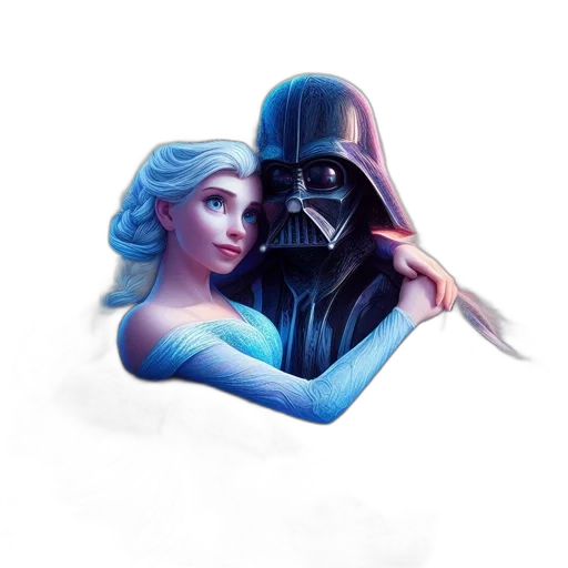mask, face, concept art, comic book art, fantasy art, pixel art, fire, blue transparent PNG cut-out