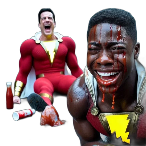 comic book art, concept art, two, individuals, dressed, superheroes, laugh, together transparent PNG cut-out
