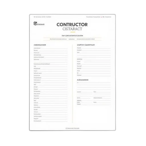 contractor, contract, template, sample transparent PNG cut-out