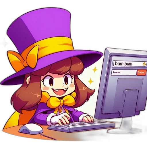 staff, hat, robot, crown, pixel art, concept art, cartoon, fantasy art transparent PNG cut-out