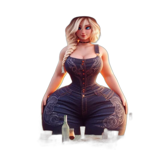 dress, robot, 3d render, concept art, fantasy art, photorealistic, animated, woman transparent PNG cut-out