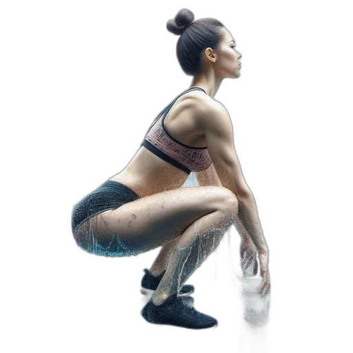 staff, photorealistic, athlete-like, figure, composed, liquid, matter, performs transparent PNG cut-out