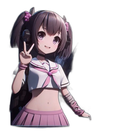 weapon, dress, staff, creature, anime, pixel art, vaporwave, 3d render transparent PNG cut-out