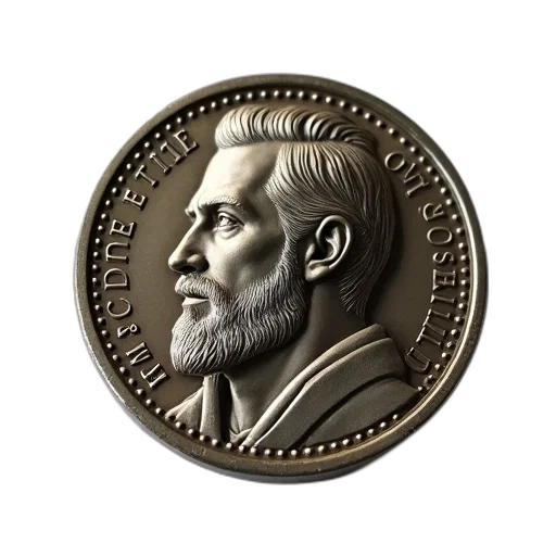 face, jewelry, 3d render, photorealistic, concept art, close-up, image, coin transparent PNG cut-out