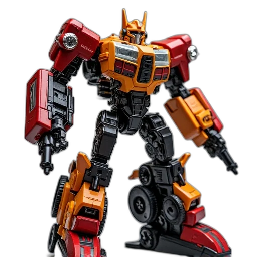 robot, weapon, concept art, 3d render, cubebot, transformers, action, figure transparent PNG cut-out