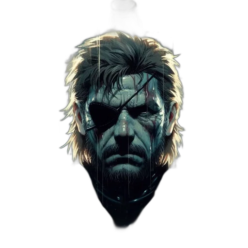 face, mask, staff, comic book art, concept art, cyberpunk, fantasy art, blue transparent PNG cut-out