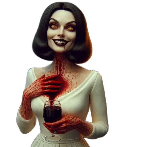 concept art, comic book art, pixel art, 3d render, pale-complected, woman, dark, wavy transparent PNG cut-out