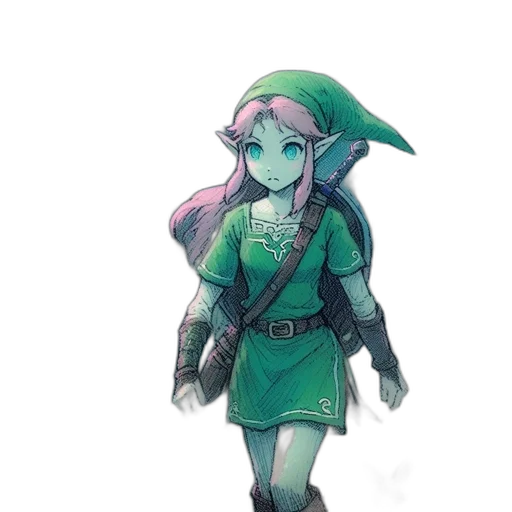 staff, dress, sword, weapon, concept art, fantasy art, pixel art, watercolor transparent PNG cut-out