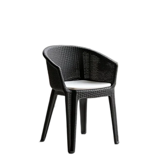 furniture, 3d render, monochrome, plastic, stacking, outdoor, garden, rattan transparent PNG cut-out