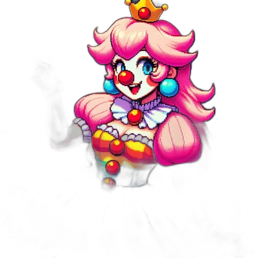crown, staff, jewelry, pixel art, concept art, fantasy art, vaporwave, colorful transparent PNG cut-out