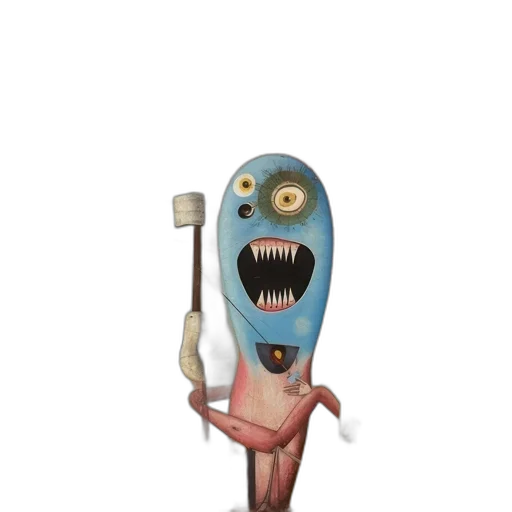 creature, staff, robot, animal, concept art, 3d render, fantasy art, watercolor transparent PNG cut-out