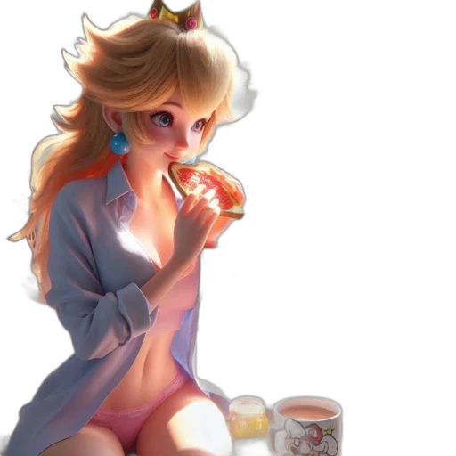 dress, food, anime, concept art, fantasy art, pixel art, fire, neon lights transparent PNG cut-out
