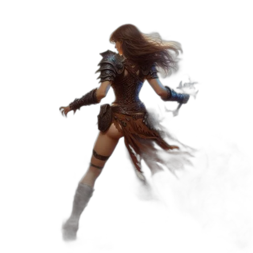 staff, sword, weapon, hair, concept art, fantasy art, 3d render, comic book art transparent PNG cut-out