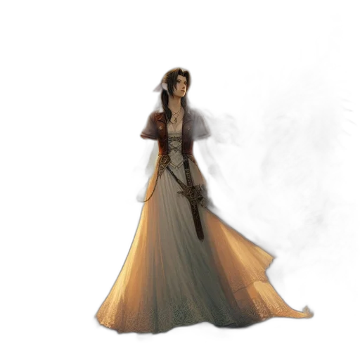 dress, staff, sword, jewelry, concept art, fantasy art, pixel art, watercolor transparent PNG cut-out