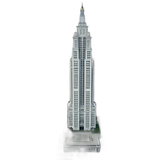 building, 3d render, photorealistic, concept art, aerial, view, cityscape, prominent transparent PNG cut-out