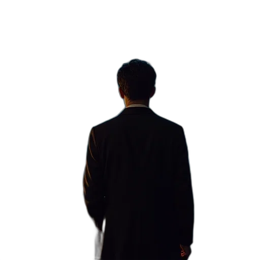 staff, jacket, face, dress transparent PNG cut-out