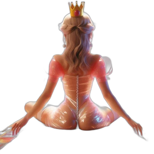 crown, dress, jewelry, concept art, fantasy art, 3d render, pixel art, outer space transparent PNG cut-out