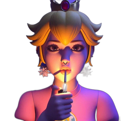 staff, crown, mask, face, 3d render, concept art, vaporwave, pixel art transparent PNG cut-out