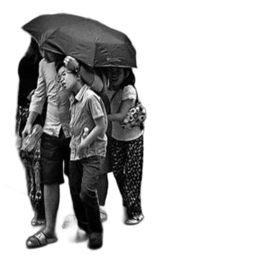 umbrella, jacket, mask, photorealistic, pencil sketch, 3d render, concept art, rain transparent PNG cut-out