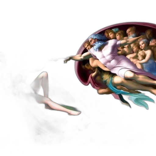 concept art, photorealistic, fantasy art, 3d render, fire, outer space, underwater, artistic transparent PNG cut-out