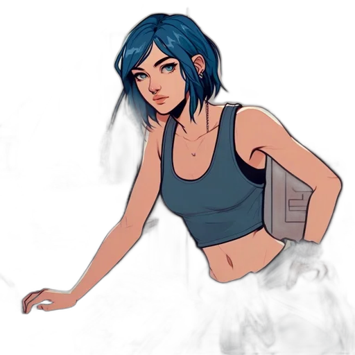 dress, concept art, comic book art, fantasy art, pixel art, outer space, blue, pastel transparent PNG cut-out