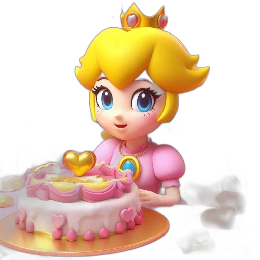 crown, food, 3d render, concept art, pastel, illustrated, scene, features transparent PNG cut-out
