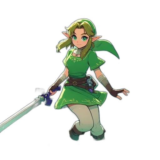 staff, sword, weapon, pixel art, concept art, fantasy art, 3d render, green transparent PNG cut-out