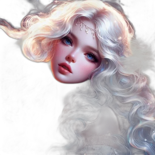 face, creature, hair, mask, fantasy art, concept art, photorealistic, oil painting transparent PNG cut-out