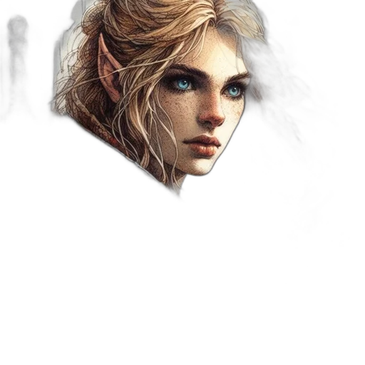 face, hair, mask, staff transparent PNG cut-out
