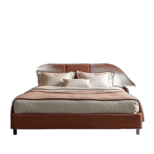 furniture, 3d render, earth tones, king transparent PNG cut-out