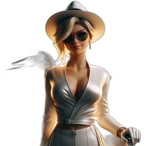 staff, dress, hat, jacket, concept art, 3d render, photorealistic, fantasy art transparent PNG cut-out
