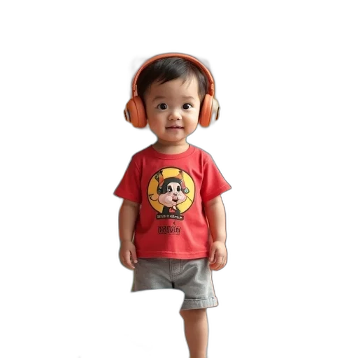 3d render, photorealistic, cartoon, child, standing, room, colorful, playhouse transparent PNG cut-out