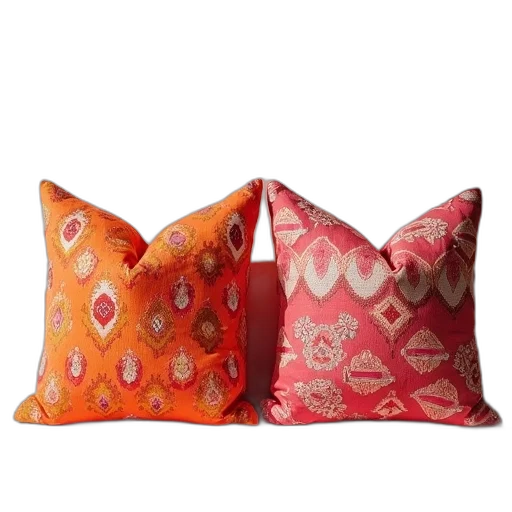 red, orange, pink, ika, pillows transparent PNG cut-out