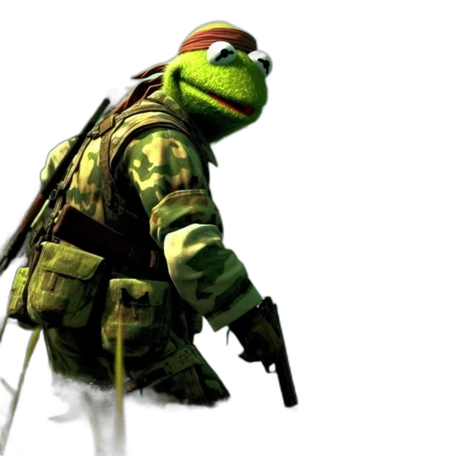 animal, weapon, concept art, 3d render, photorealistic, amphibious, froglike, figure transparent PNG cut-out
