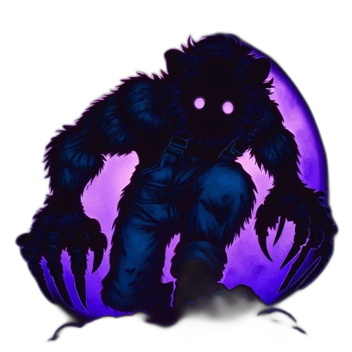 creature, animal, concept art, fantasy art, pixel art, comic book art, dark, menacing transparent PNG cut-out