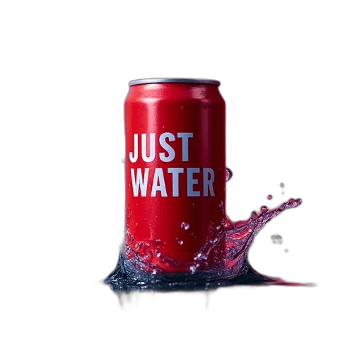 bottle, photorealistic, 3d render, close-up, red, can, word, just transparent PNG cut-out