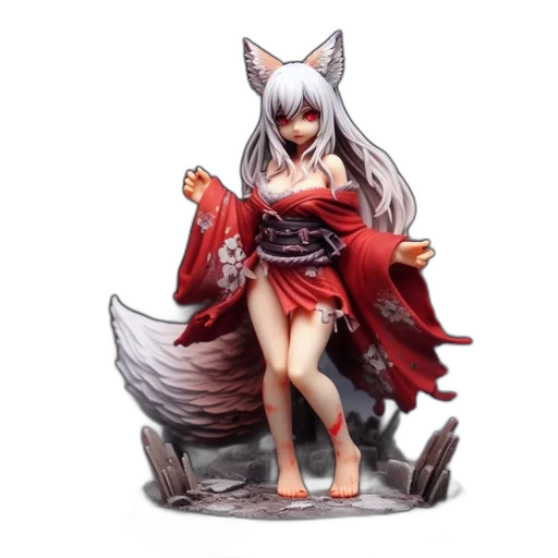 concept art, fantasy art, 3d render, pixel art, animated, figure, woman, silver transparent PNG cut-out