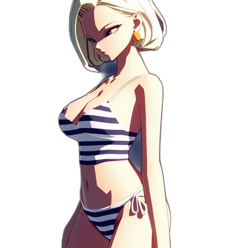 dress, jacket, robot, concept art, anime, watercolor, cartoon, beach transparent PNG cut-out