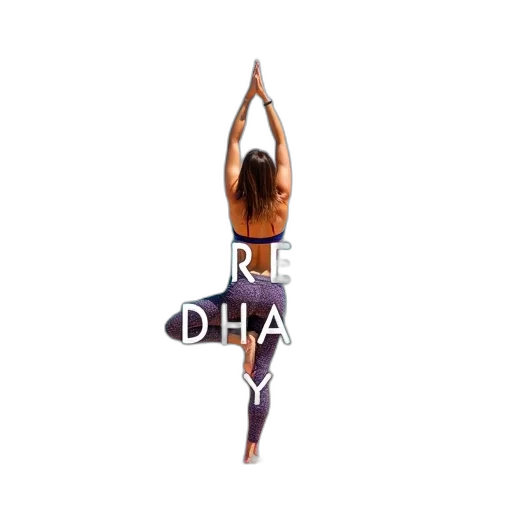 first, image, features, woman, yoga, pose, her, arms transparent PNG cut-out