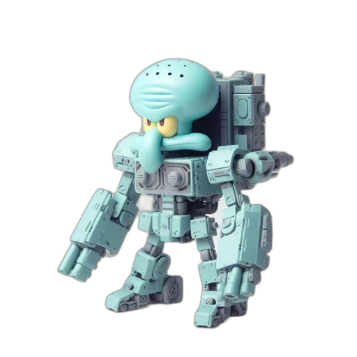 robot, weapon, 3d render, concept art, pixel art, vaporwave, outer space, pastel transparent PNG cut-out