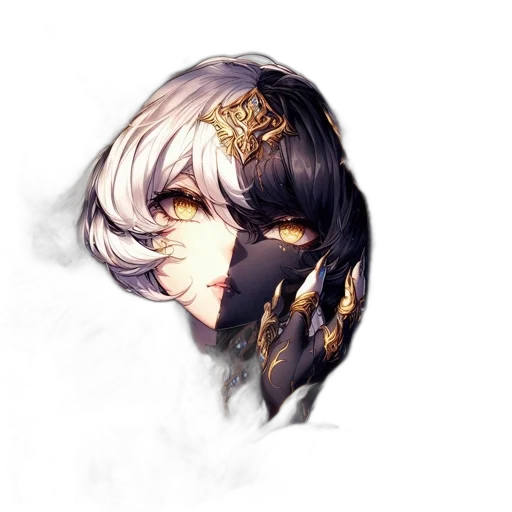 mask, face, crown, dragon, fantasy art, watercolor, anime, concept art transparent PNG cut-out