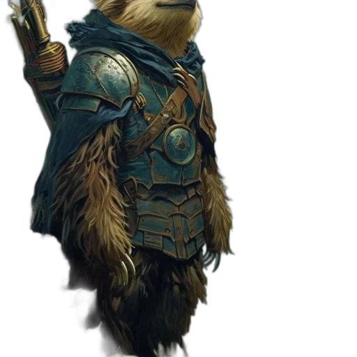 staff, animal, sword, creature, concept art, fantasy art, 3d render, anthropomorphic transparent PNG cut-out