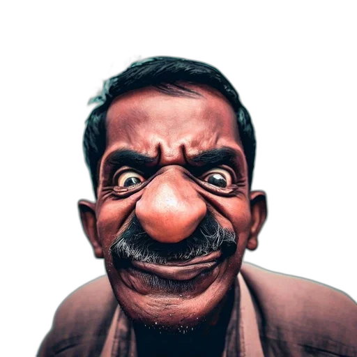 face, mask, staff, creature, photorealistic, cartoon, pencil sketch, concept art transparent PNG cut-out